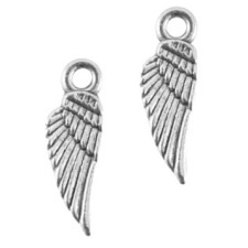 Metalen bedel wings Antiek zilver 18x6mm